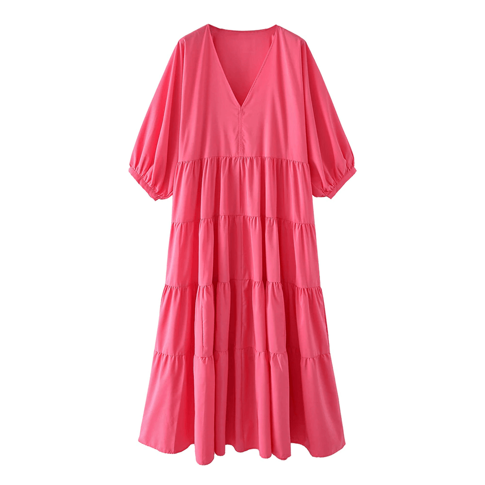 שמלת פליסה מדהימה בצבעים בוהקים להופעה נשית סוחפת וללוק מושלם לעונה - לה איסלה 