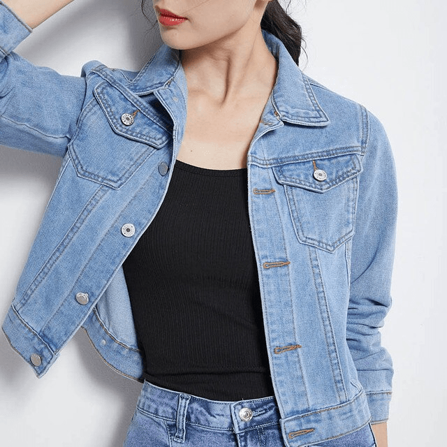 ג'קט ג'ינס ייחודי בצבעים צבעוניים ללוק שמושך תשומת לב ולהופעה נשית מדוייקת - לה איסלה 