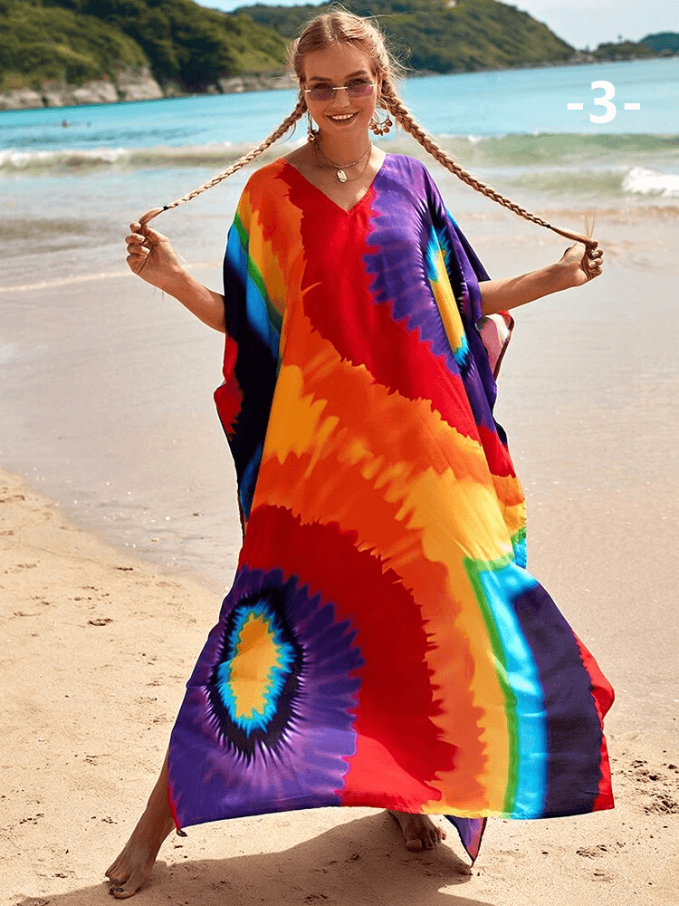 שמלת חוף קלילה בצבעוניות קייצית מושלמת ללוק נשי כובש ולהופעה שלא ישכחו לך - לה איסלה 